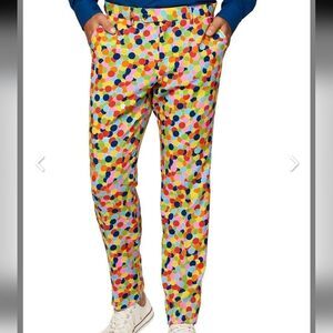 Opposuits men's rainbow confetti polka dot‎ pants